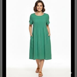 Zanzea Green Asymmetrical Dress
